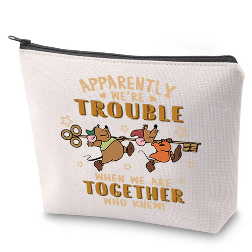 ZJXHPO Cartoon Mouse Jaq and Gus Survival Kit Fairy Tales Accessory Bag Fairy Princess Fans Gift Cartoon Mice Jaq and Gus Travel Case (Mouse trouble)