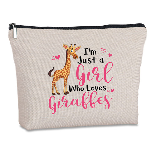 Funny Giraffe Zipper Makeup Bag Travel Cosmetic Bag I'm Just a Who Loves Giraffes Animal Lover Gift Giraffes Lovers Gifts for Women Sister Funny Giraffe Zipper Makeup Bag Travel Cosmetic Bag I'm Just a Who Loves Giraffes Animal Lover Gift Giraffes Lovers Gifts for Women Sister