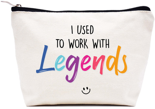 LIBIHUA Coworker Leaving Gifts - Farewell Gift - Going Away Gifts for Colleagues - New Job,Good Bye Gifts for Boss,Women,Her,Friends -Makeup Bag Cosmetic Bag Travel Pouch -I Used to Work With Legends LIBIHUA Coworker Leaving Gifts - Farewell Gift - Going Away Gifts for Colleagues - New Job,Good Bye Gifts for Boss,Women,Her,Friends -Makeup Bag Cosmetic Bag Travel Pouch -I Used to Work With Legends