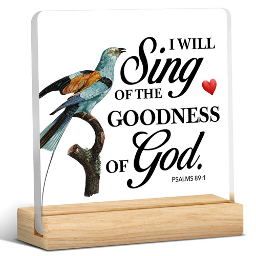Christian Gifts Religious Gift Goodness of God Clear Desk Decorative Sign Inspirational Bible Verse Quotes Bird Acrylic Plaque With Wooden Stand 4x4 Inch Sign Home Desk Decor Christian Gifts Religious Gift Goodness of God Clear Desk Decorative Sign Inspirational Bible Verse Quotes Bird Acrylic Plaque With Wooden Stand 4x4 Inch Sign Home Desk Decor
