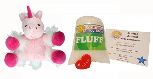 Make Your Own Stuffed Animal Mini 8 Inch Very Soft Pink Unicorn Kit - No Sewing Required!