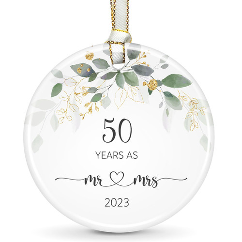 50th Anniversary Wedding Ornament 2023 Christmas Hanging for Couple, 50th Wedding Anniversary Present 50th Wedding Gifts 50th Anniversary Christmas Ornaments - Wedding Anniversary Keepsake 50th Anniversary Wedding Ornament 2023 Christmas Hanging for Couple, 50th Wedding Anniversary Present 50th Wedding Gifts 50th Anniversary Christmas Ornaments - Wedding Anniversary Keepsake