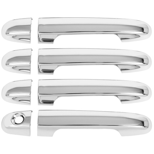 OCPTY 4PCS Door Handle Covers for 2006-2010 for Dodge Attitude,2008-2010 for Hyundai Elantra,2007-2009 for Hyundai Sonata,Exterior Driver Side & Passenger Side Car Door Handle Covers Trim Kit Chrome