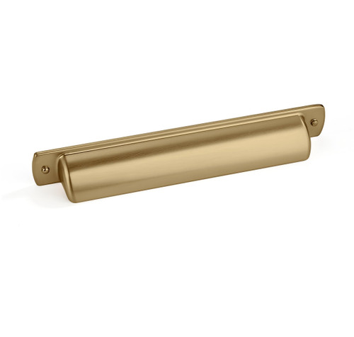 khtumeware 2 Pack 5"(128mm) Champagne Bronze Drawer Pulls Cabinet Bin Cup Pulls Kitchen Hardware Satin Brass Cabinet Handles Drawer Handles Knobs