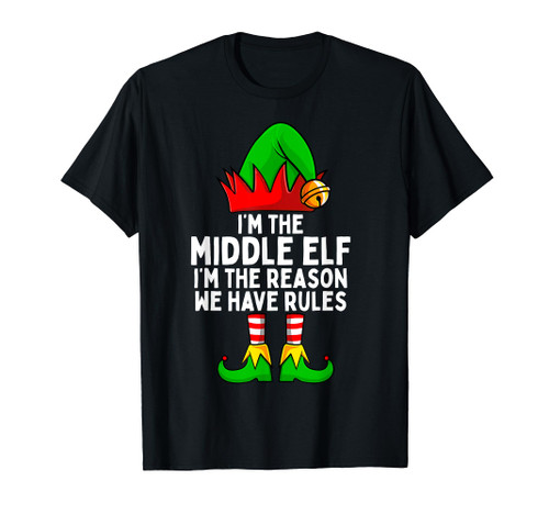 I'm The Middle Elf Matching Family Christmas T-Shirt