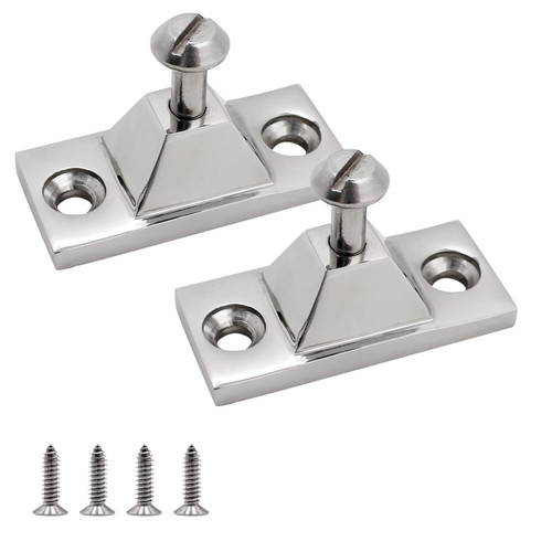 SHENGHUISS 2 Pack Marine Deck Hinge,Top Side Mount,Marine Grade 316 Stainless Steel Boat Bimini Top Deck Hinge Fitting Hardware and Yacht Accessories with Screws