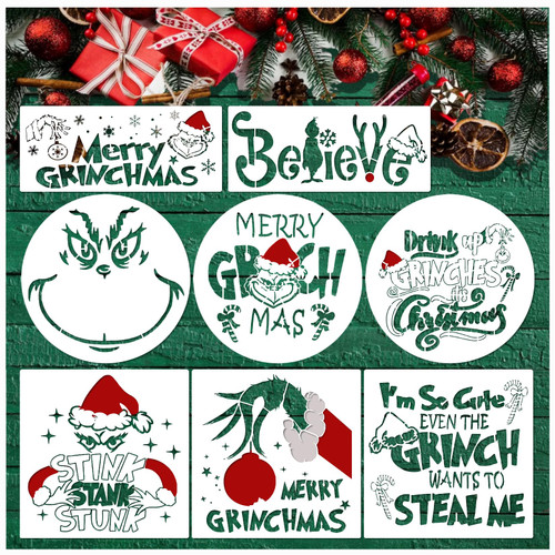 Large Christmas Stencils for Painting on Wood Reusable Merry Holiday Paint Stencil for Crafts Art Supplies Sign Cookie Ornament Wall Home Door Hang Decor (8 Christmas 2) Large Christmas Stencils for Painting on Wood Reusable Merry Holiday Paint Stencil for Crafts Art Supplies Sign Cookie Ornament Wall Home Door Hang Decor (8 Christmas 2)