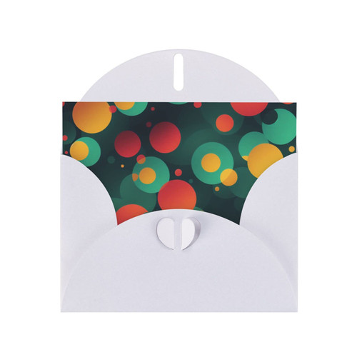 Abstract Round Pattern Print Blank Greeting Cards, Love Buttons, Pearl Paper Envelopes Suitable For Various Occasions - Anniversary Cards, Thank You Cards, Holiday Cards, Wedding Cards, Congratulations, And More