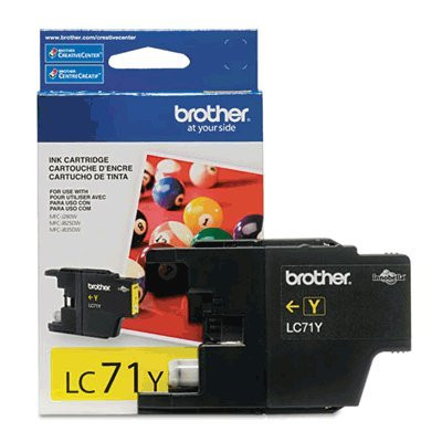 OEM Brother LC71Y Yellow Ink Cartridge - 300 Yield