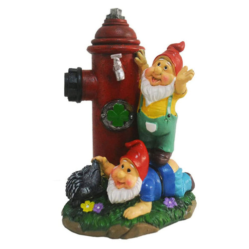 BUJIATANG Flower Fairy Sculpture Fire Hydrant Statue Garden Gnome Decor Sculptures Resin Lawn Ornaments for Yard