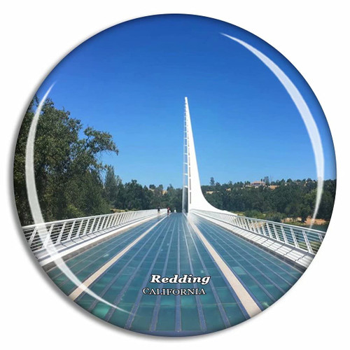 Redding Sundial Bridge California USA Fridge Magnet Travel Gift Souvenir Collection 3D Crystal Glass Redding Sundial Bridge California USA Fridge Magnet Travel Gift Souvenir Collection 3D Crystal Glass