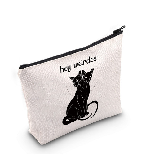 G2TUP True Crime Podcast Lover Gift Hey Weirdos Makeup Bag True Crime Junkie Cosmetic Bag True Crime Lover Gift Crime Show Fan Zipper Travel Bag (Hey Weirdos White Bag) G2TUP True Crime Podcast Lover Gift Hey Weirdos Makeup Bag True Crime Junkie Cosmetic Bag True Crime Lover Gift Crime Show Fan Zipper Travel Bag (Hey Weirdos White Bag)