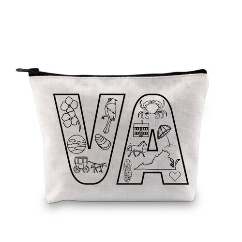 G2TUP Virginia Lover Gift Virginia State Makeup Bag Virginia Travel Cosmetic Bag Virginia Souvenir Gift (Virginia State MB) G2TUP Virginia Lover Gift Virginia State Makeup Bag Virginia Travel Cosmetic Bag Virginia Souvenir Gift (Virginia State MB)