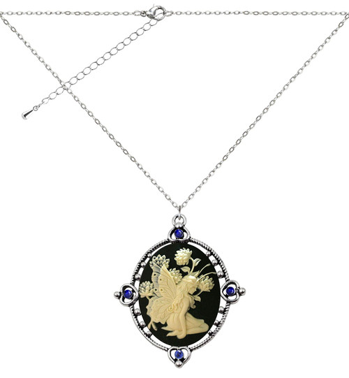 Yspace Everywhere My Heart Pendant Necklace Cameo stand out You (Butterfly Fairy)