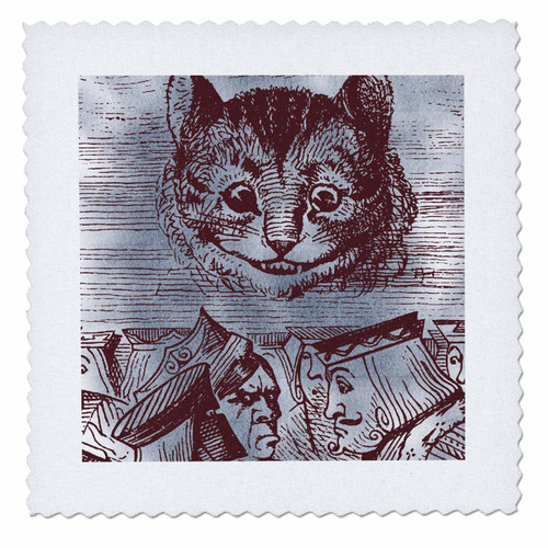 3dRose qs_110207_1 Vintage Alice in Wonderland Cat-Quilt Square, 10 by 10-Inch 3dRose qs_110207_1 Vintage Alice in Wonderland Cat-Quilt Square, 10 by 10-Inch