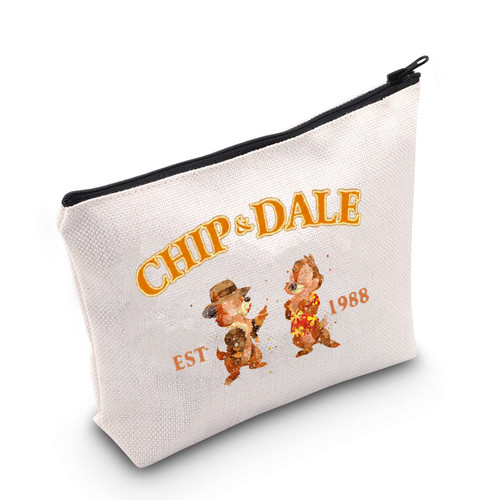POFULL Cartoon Chip And Dale Cosmetic Bag For Fan Best Friends Gift Chipmunks Gift (Ch-ip Cosmetic Bag) POFULL Cartoon Chip And Dale Cosmetic Bag For Fan Best Friends Gift Chipmunks Gift (Ch-ip Cosmetic Bag)