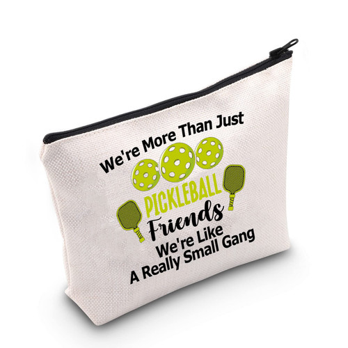 POFULL Pickleball Player Paddleball Gift We're More Than Just Pickleball Friends Cosmetic Bag for Pickleball Lovers (Pickleball Friends Cosmetic Bag)