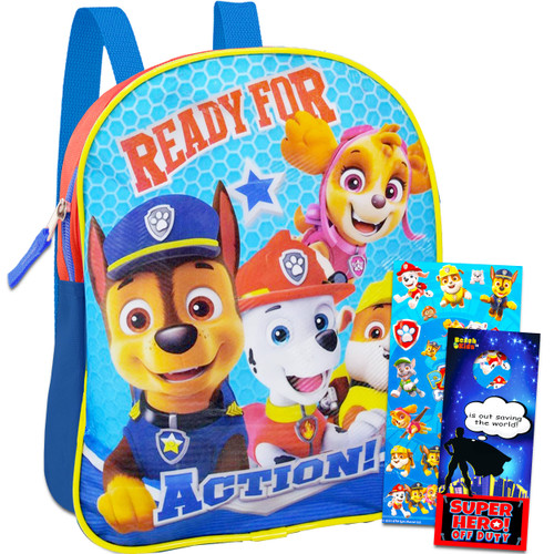 Paw Patrol Mini Backpack for Kids ~ Premium 11" Paw Patrol School Bag for Toddlers (Paw Patrol School Supplies Bundle)