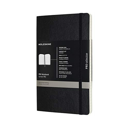 Moleskine Professional Notebook, Large, Black, Soft Cover (5 x 8.25)