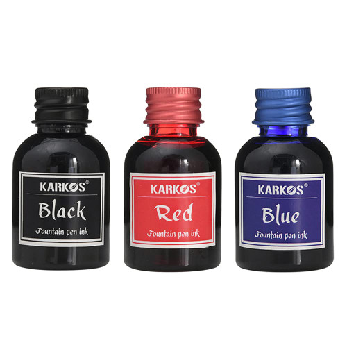 3PCS Calligraphy Pen Ink, Fountain Dip Pen Ink Set Non-Carbon Drawing Writing Art Craft Calligraphy Inks Bottles, Glass Dip Pen Ink 30ml