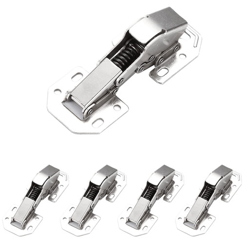 Cabinet Doors Hinges 4 PCS, 4 inch Hidden Frameless Cabinet Hinges Easy to Install, Soft Closing Concealed Cabinet Hinge with Screws