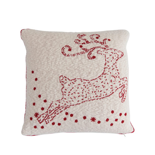 Creative Co-Op 18" Two-Sided Cotton Knit Square Pillow