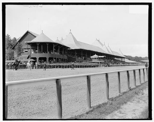 INFINITE PHOTOGRAPHS Photo: Grand Stand,Race Track,Horses,Sports,Rings,Saratoga Springs,New York,NY,1900