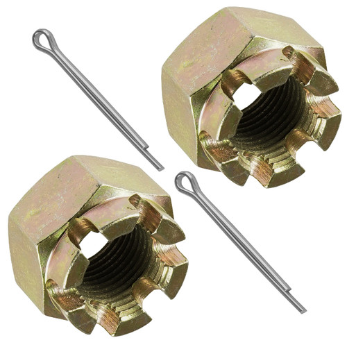 Caltric 2X Rear Axle Castle Nut with Pin Compatible with Polaris Sportsman 600 2003 2004 2005 / Sport 400L 1994 1995 1996 1997 1998 1999