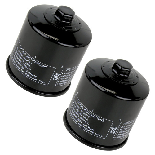 Caltric 2 Pack Oil Filter Compatible with Kawasaki 620 Kaf620 Kaf-620 Mule 3010 4X4 2001-2008