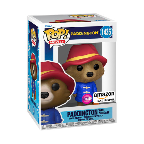 Funko Pop! Movies: Paddington - Paddington with Suitcase Flocked, Amazon Exclusive Funko Pop! Movies: Paddington - Paddington with Suitcase Flocked, Amazon Exclusive