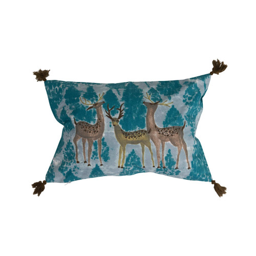 Creative Co-Op Printed Cotton Lumbar Pillow