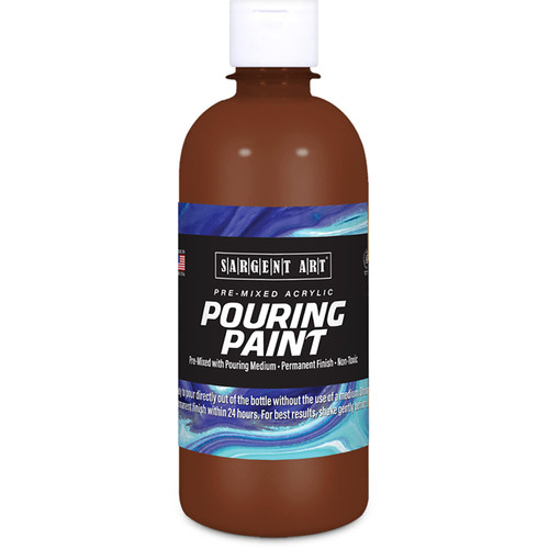 Sargent Art, Burnt Umber Acrylic Pouring Paint, 16 oz, 16 Fl Oz