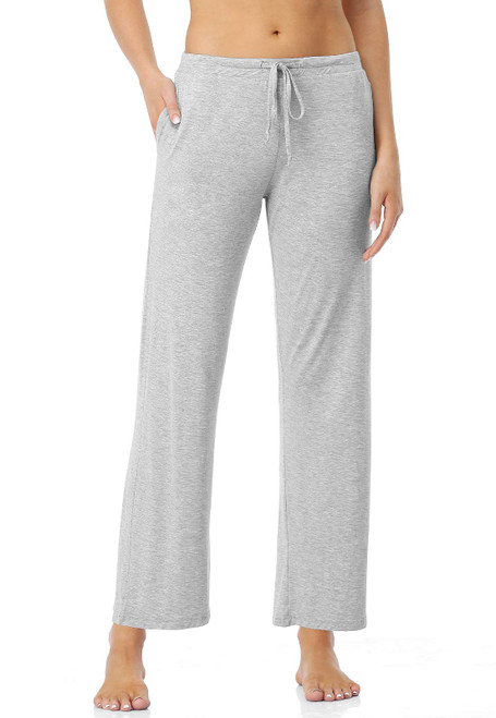 Air Curvey Womens Pajama Pants Wide Leg Casual Lounge Pants With Pocket Gray S