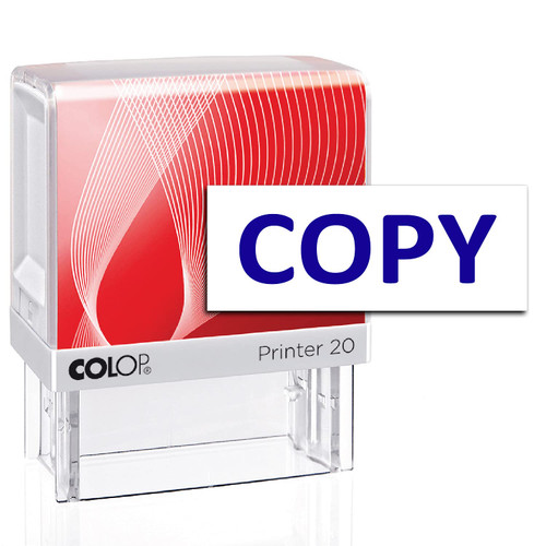 Copy Colop Self Inking Office Stationary Custom Rubber Stamp P20 Mini Stamper Pre Ink Stamp Blue 14 X 38 MM