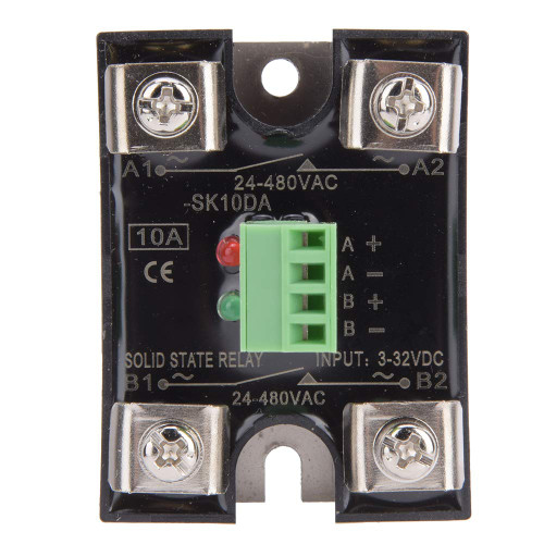 Berm Dual Channel DC Control,DC AC Solid State Relay,Industrial Solid State Relay,Solid State Relay 10A/25A/40A - Reliable AC Switching with Moisture-Proof Design(10A(BERM-SK10DA))