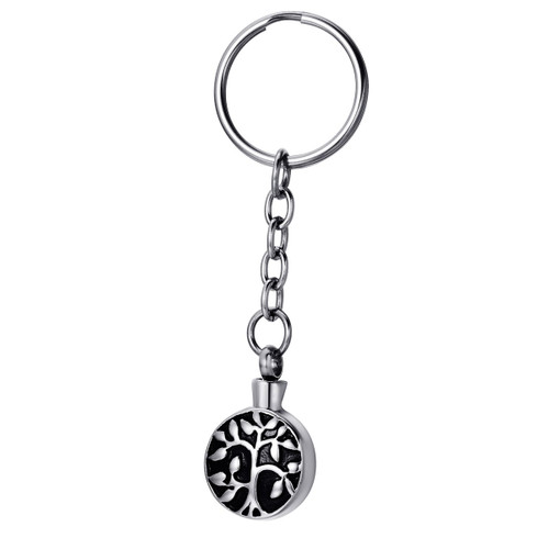 COCO Park Life Tree Round Urn Pendant Cremation Keychain Stainless Steel Ash Memorial Keepsake Stainless Steel Jewelry Keyring COCO Park Life Tree Round Urn Pendant Cremation Keychain Stainless Steel Ash Memorial Keepsake Stainless Steel Jewelry Keyring