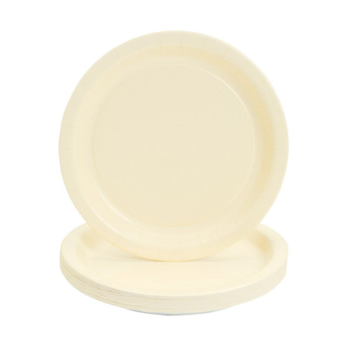 Fun Express - Ivory 8 7/8" Plates (24pc) - Party Supplies - Solid Tableware - Solid Plates & Bowls - 24 Pieces