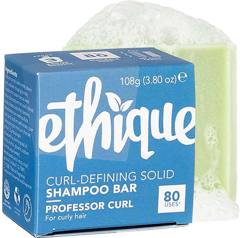 Ethique Professor Curl - Curl Defining - Solid Sulfate Free Shampoo Bar for Curly Hair - Vegan, Eco-Friendly, Plastic-Free, Cruelty-Free, 3.88 oz (Pack of 1)