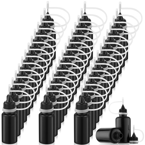 Zhehao 100 Pcs Black Needle Tip Glue Squeeze Bottle 10 ml Precision Needle Tip Applicator Bottle Mini Lightproof Plastic Bottle Metal Needle Plastic Bottle for DIY Quilling Craft Acrylic Painting Zhehao 100 Pcs Black Needle Tip Glue Squeeze Bottle 10 ml Precision Needle Tip Applicator Bottle Mini Lightproof Plastic Bottle Metal Needle Plastic Bottle for DIY Quilling Craft Acrylic Painting