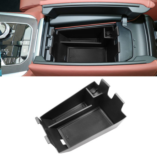TTCR-II Compatible With BMW X5 Center Console Organizer 2019-2023, For X6 Console Organizer Tray 2020-2023, For X5 G05 and X7 G07 Center Armrest Secondary Storage Box