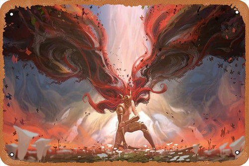 Malenia Blade Of Miquella Elden Ring 5k Games 8x12 Inches Retro Vintage Decor Sign Metal Tin Sign Home Bar Wall Decor