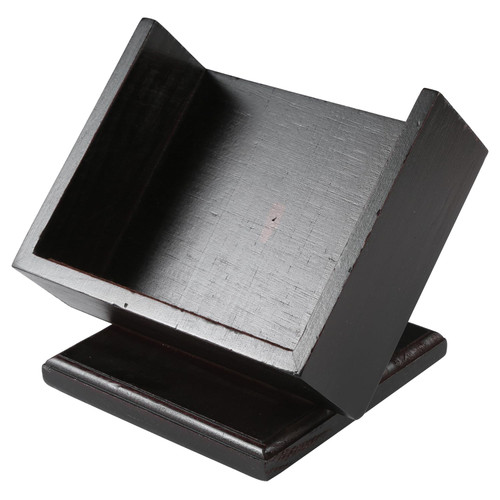 Thirstystone Wooden Square Pedestal Coaster Holder Finished in Dark Walnut 5.13" x 5.13" Holds 4-4" Square Coasters
