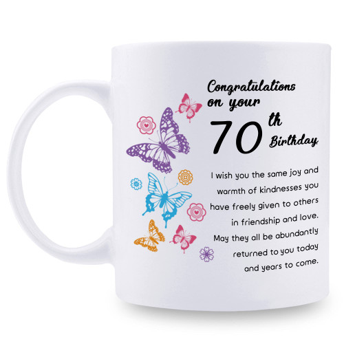 70th Birthday Gifts for Women - 1953 Birthday Gifts for Women, 70 Years Old Birthday Gifts Coffee Mug for Mom, Wife, Friend, Sister, Her, Colleague, Coworker - 11oz