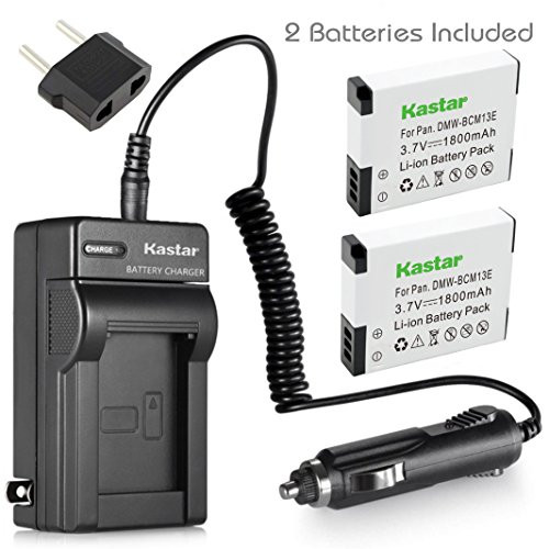 Kastar Battery 2x + Charger for Panasonic DMW-BCM13 Lumix DMC-FT5 FT6 DMC-LZ40 DMC-TS5 TS6 DMC-TZ37 DMC-TZ40 TZ41 DMC-TZ55 TZ57 DMC-TZ60 TZ61 DMC-TZ70 DMC-ZS27 DMC-ZS30 ZS35 DMC-ZS40 DMC-ZS45 DMC-ZS50