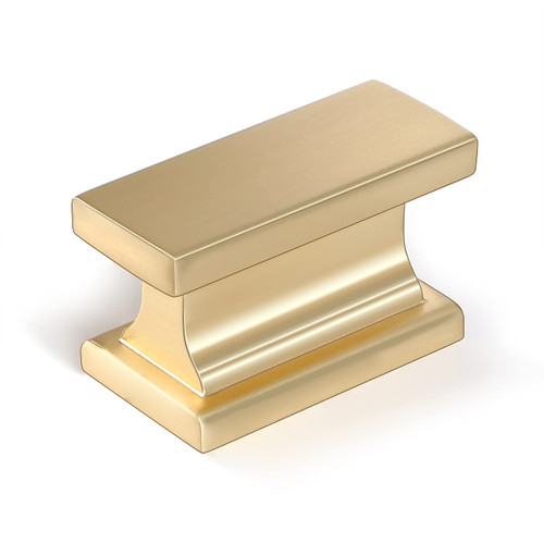 COTYKILEY 6 Pack Brushed Brass Kitchen Cabinet Knobs Drawer Pulls Solid Brass Drawer Knobs Dresser Knobs Kitchen Cabinet Hardware Knobs for Dresser Drawers