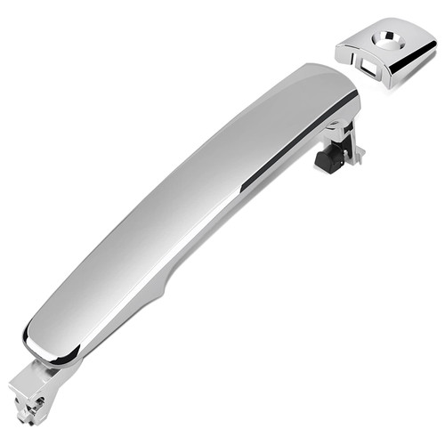 Exterior Chrome Door Handle Front Left Driver Side with Keyhole - for 2003-2008 Infiniti FX35 FX45, 2003-2007 Nissan Murano, 2008-2013 Rogue - Without Smart Key, Replace # 80640-CA012, 80640CA012