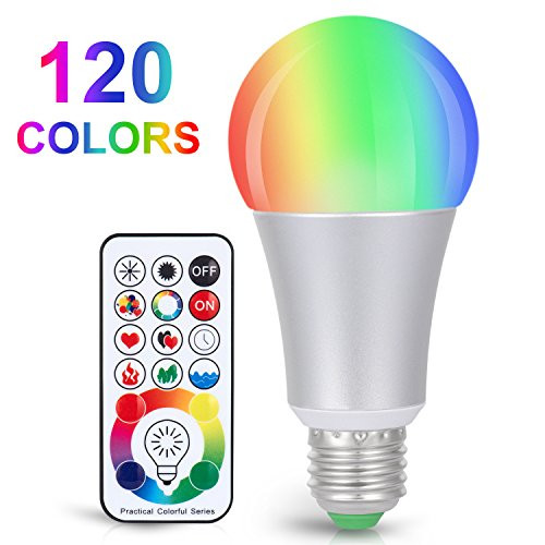 Sunnest 120 Colors LED Light Bulb, Dimmable E26 LED Light Bulb, 10W RGBW Color Changing Light Bulb with Remote Control, Decorative Lights, Mood Light Bulb, Great for Home Decor, Stage, Party and More Sunnest 120 Colors LED Light Bulb, Dimmable E26 LED Light Bulb, 10W RGBW Color Changing Light Bulb with Remote Control, Decorative Lights, Mood Light Bulb, Great for Home Decor, Stage, Party and More