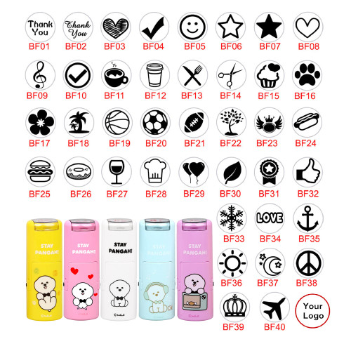 iStampStore Personalized Self Inking Loyalty Card Stamp, Custom Small Stamp, Small Stamp, Small Self Inking Stamps - Choose from 9 Stamp Device Color and 15 Ink Color