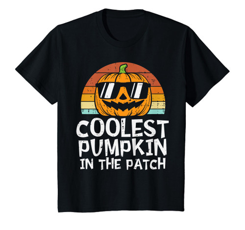 Kids Coolest Pumpkin In The Patch Toddler Boys Halloween Kids T-Shirt