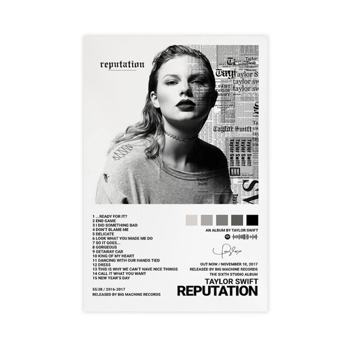 Taylor Poster for Walls, Reputation Album Cover Posters Wall Decor Art Print Canvas Posters for Room Aesthetic Unframe:12x18inch(30x45cm) Taylor Poster for Walls, Reputation Album Cover Posters Wall Decor Art Print Canvas Posters for Room Aesthetic Unframe:12x18inch(30x45cm)